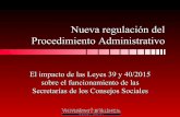 Nueva regulación del Procedimiento Administrativo - web.ua.es · ② Ley autonómica de CCSS dictada en desarrollo de la LOU. ③ Reglamento O.F. (aprobado por Decreto ... procedimiento