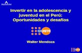 Invertir en la adolescencia y juventud en el Perú ... · * Personas que por perder peso se someten a inducción del vómito, tomar laxantes, ejercicios físicos extensos, toman diuréticos,