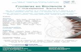 Fronteras en Biociencia 3 - ingebi-conicet.gov.aringebi-conicet.gov.ar/wp-content/uploads/Fronteras-en-Biociencia-3.pdf · · Inmunología · Medicina traslacional · Biología estructural