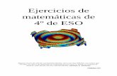 Ejercicios de matemáticas de 4º de ESOselectividad.intergranada.com/ESO/ESO-4A/resumen_eje.pdf · Inecuaciones y sistemas de inecuaciones de primer grado con una incógnita. Interpretación