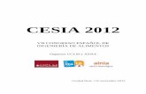 CESIA 2012 - Universidad de Castilla · VII Congreso Español de Ingeniería de Alimentos (CESIA 2012), Ciudad Real. ... investigación e innovaciónen el sector de los alimentos,