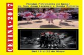 CETINA•2017cetina.esy.es/Mayo2017.pdf · CETINA•2017 Fiestas Patronales en honor. de San Juan Lorenzo y Santa Quiteria Del 18 al 22 de Mayo