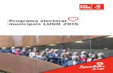 Programa Municipais 2015 · Universidade de Navarra e é especialista en ... Universidade de Vigo entre os cursos 2004-2005 e 2010-2011 ... Estudou auxiliar administrativo pero dende