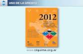 USO DE LA GRE2012 - Inicio - CIQUIME · USO DE LA GRE2012 Páginas AMARILLA ... la letra “P” ... Usar las distancias indicadas en la sección NARANJA, esto es: