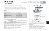 Alta presión 2/2 Válvulas de Corte de Gas - asco.com Asset Library/asco-solenoid-valve-series... · 2/2 SERIE K3A6 COMBUSTIÓN 390 Dimensiones Generales (pulgadas [mm]) Ref. de