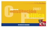Proyecto MAM - Lexisesilecdata.s3.amazonaws.com/Comunidad/Libros/Proyecto Constitucion... · Banco Central del Ecuador: ... enviada el 24 de abril del 2007 19. Constitución Política