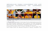 MEDALLAS PARA COLOMBIA EN LOS JUEGOS OLIMPICOS DE …api.ning.com/.../DEPORTESMEDALLERIAPARACOLOMBIALONDRES2012.pdf · MEDALLAS PARA COLOMBIA EN LOS JUEGOS OLIMPICOS DE LONDRES 2012
