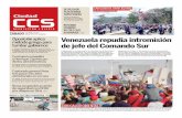 Venezuela repudia intromisión tumbar gobiernos de jefe del ...ciudadccs.info/wp-content/uploads/2017/04/CCS-080417.pdf · Muertes en Paraguay, Méxi-co, Siria, ... ba de tocar sus