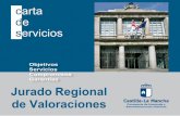 Jurado Regional de Valoraciones - castillalamancha.es · Jurado Regional de Valoraciones carta de servicios Consejería de Hacienda y Administraciones Públicas Objetivos Servicios