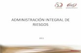 ADMINISTRACIÓN INTEGRAL DE RIESGOS - imef.org.mximef.org.mx/Descargascomites/AdministracionIntegral/oct2011air.pdf · NIF C-8) definen el tratamiento contable para activos intangibles