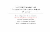 MATEMATICA DE LAS OPERACIONES FINANCIERAS (2ª … 2/diapositivas tema 2 curso... · Ahora bien, al tratarse en esta ocasión de operaciones de captación de fondos y, por lo tanto,