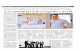 CANARIAS7 1 LAS PALMAS DE GRAN CANARIA HOSPITAL no …hospitalessanroque.com/...apuesta_por_la_investigacion_canaria.pdf · apuesta por la excelencia, Ile- va cuatro años colaborando