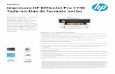 Ficha técnica Impresora HP OfficeJet Pro 7740 Todo-en-Uno ... · Lleve la capacidad de papel a 500 hojas con la segunda bandeja incluida para 250 hojas. ... puede imprimir convenientemente.4