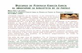 Discurso de Lorca - CAELIMÚSICA · 2012-05-06 · Discurso de Federico García Lorca ... anhelan la lluvia para sus sementeras. Cuando el insigne escritor ... pero acabamos de celebrar