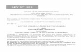 LEY Nº 401 - cancilleria.gob.bo · procedimiento para la Celebración de Tratados Internacionales por el ... varias personas para representar al Estado Plurinacional de Bolivia en