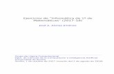 Ejercicios de Informática de 1 de Matemáticas (curso 2017-18)jalonso/cursos/i1m/ejercicios/ejercicios-I1M-2017.pdf · 17 La sucesión de Hamming 165 3. 4 Ejercicios de programación