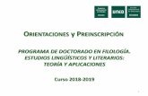 PROGRAMA DE DOCTORADO EN FILOLOGÍA . ESTUDIOS …contenido.uned.es/filologia/doctorado/orientaciones_form_prescripc... · – La Literatura Española en Europa entre 1850 y 1950