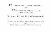PLAN MUNICIPAL - riograndezac.gob.mxriograndezac.gob.mx/informatica/wp-content/uploads/2017/06/PLAN-DE... · plan de desarrollo municipal 2016 – 2018 1 p lan municipal de d esarrollo
