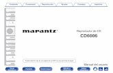Reproducción - us.marantz.com · entrada de audio analógico o un amplificador de ... Utilizado al usar una BOX de control u otros dispositivos de control para ... DIMMER Modifica