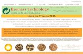 LISTA PRECIOS BIOMASS 2015 - Biomass Technology · kit de instalaciÓn de 80 mm para estufas o calderas a pellets 8 ... termocaminos o termochimeneas empotrables pellets leÑa. 18