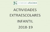 ACTIVIDADES EXTRAESCOLARES INFANTIL 2018-19 · Extraescolares centradas en las características individuales de cada alumno, para buscar y explotar sus cualidades en un grupo. Una