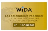 Los descriptores Podemos - wida.wisc.edu · regional y de distrito, las personas encargadas de elaborar pruebas y planes de estudios, y también aquellas encargadas de reclutar el