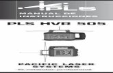 PLS HVR 505 - sumigas.net · Manual de Instrucciones ... alterna (AC) del conversor en una toma de AC ... Para un replanteo de inclinación positivo, revierta los