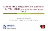 Necesidad urgente de abordar la TB- MDR en personas con VIHnew.paho.org/hq/dmdocuments/2009/Necesidad urgente de abordar la TB... · * Gandhi NR, Moll A, Sturm AW, Pawinski R, Govender