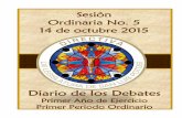 Sesión Ordinaria No. 5 14 de octubre 2015 - iniciocongresosanluis.gob.mx/sites/default/files/unpload/tl/dd/2016/08... · ... Dulcelina Sánchez de ... trabajadores del transporte