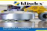 UTENSILIOS Y PRODUCTOS - klindexsupport.it · Suportes especiales para usar discos de diámetro ... Producto especial para mejorar la dureza y la resistencia a la abrasión ... Repelente