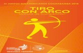 Manual Tiro con Arco Final - cochabamba2018.bo · CON ARCO Manual de Competición. TIRO CON ARCO ... por flecha. Si el resultado final del partido es un empate, se dispara una flecha