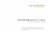 Presentación de PowerPoint - applitek.esapplitek.es/onewebmedia/CATALOGO_ DOWNLIGHT _ 2017.pdf · •Un diseño limpio y minimalista, una pieza de arte que cobra vida cuando se ilumina,