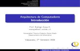 Arquitectura de Computadores Introducción - Sitio Web DCCclgutier/Capitulo_1.pdf · Contenido Ideas Preliminares Arquitectura y Organizaci´on Tendencias Tecnologicas Resena˜ Hist´orica