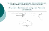 Transistor de efecto de campo de Potencia (MOSFET)lisandrolanfranco.com/wp-content/uploads/2016/03/Clase-1-Mosfet.pdf · Son de costo alto, sirven para trabajo a alta frecuencia y
