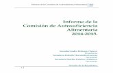 Informe de la Comisión de Autosuficiencia Alimentaria · Informe de la Comisión de Autosuficiencia Alimentaria 2014-2015 6 1. Presentación. La Comisión de Autosuficiencia Alimentaria