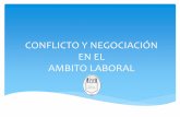 CONFLICTO Y NEGOCIACIÓN EN EL AMBITO LABORALformacioneiniciativalaboral.es/documentos/FICHAS DEL PROFESOR... · La Negociación entre las partes adquiere relevancia en la resolución