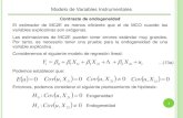 Contraste de endogeneidad H :: Cov u X ,, i 00 z · 3 Por tanto, de la ecuación (13d) contrastamos H 0: α = 0, que sería equivalente a contrastar: ... NR: Suma de cuadrados de
