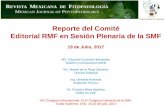 Reporte del Comité Editorial RMF en Sesión Plenaria de la SMF · Informe Editorial Publicaci ... 2.1 Contribución académica a su campo 3 pts. 2.2 Claridad de los abstract 4 pts.