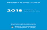 2018 DE GESTIÓN INFORME - justicia2020.gob.ar · 3 Somos el organismo encargado de impulsar la política pública en materia de métodos participativos de resolución de conflictos