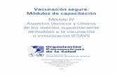 Vacunación segura: Módulos de capacitacióncalisaludable.cali.gov.co/.../bcg_y_vih_aspectos_tecnicos_esavis.pdf · ESAVI son comunes y leves, desaparecen sin tratamiento y no ocasionan