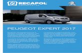 Catalogo Peugeot Expert 2017 - recapol.com · PEUGEOT EXPERT 2017 Tiene muchas ventajas (gracias a su nueva plataforma) para facilitarte el trabajo y satisfacer todas tus exigencias.