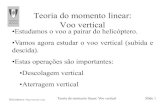 Teoria do momento linear: Voo vertical · Helicópteros /Filipe Szolnoky Cunha Teoria do momento linear: Voo vertical Slide 31 V c para cima , V c +v i para baixo , V c +2v i para
