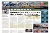 Renueva EU alerta de viaje a Méxicoconvivir-comprender-transformar.com/wp-content/uploads/2012/08/... · Renueva EU alerta de viaje a México Aplazan arranque de Ley para adolescentes