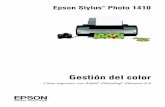 Epson Stylus Photo 1410 · Epson Stylus® Photo 1410 Gestión del color Cómo imprimir con Adobe® Photoshop® Elements 6.0