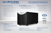 UPS-IND - Reguladores y Acondicionadores de Voltaje · Corriente de carga máxima (A) Banco de baterías Dimensiones del banco de baterías, ancho x fondo x alto (mm)* Peso del banco