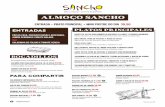 ALMOCO SANCHO, - sanchobarytapas.com.br · Churros con Dulce de leche e/o chocolate 15.90 Churros fritos com doce ... *Consulte nossos garçons para saber o tipo de Chopp CHOPP Chopp