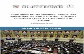MONITOR ELECTORAL - Iniciocentrogilbertobosques.senado.gob.mx/docs/ME_010917_Argentina.pdf · fórmula indivisible. Resulta electa la dupla que obtenga más del 45% de los votos o,