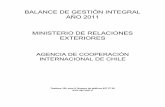 BALANCE DE GESTIÓN INTEGRAL AÑO 2011 MINISTERIO DE ... · ... planes y programas nacionales prioritarios que ... de profesionales del Ministerio de Salud de Chile ... países prioritarios