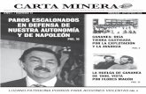 CARTA MINERA - Sindicato Minero · en la mina de Cananea, sin que Grupo México ni la Secretaría del Trabajo re-suelvan las justas demandas de los mil 300 compañeros de la Sección