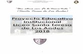 Proyecto Educativo Institucional Liceo Santa Teresa de Los ... · 1 FUNDACION O.D.E.C. LICEO SANTA TERESA DE LOS ANDES Av. Frei 3388 Fono-Fax 2646703 Miraflores Alto – Viña del